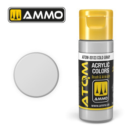 Peinture acrylique Gris froid 20ml ATOM AMMO