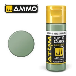 Peinture acrylique Vert clair intérieur 20ml ATOM AMMO