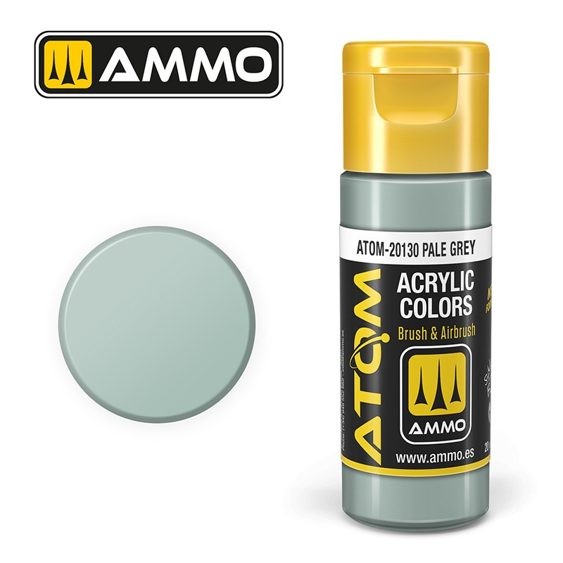 Peinture acrylique Gris pâle 20ml ATOM AMMO