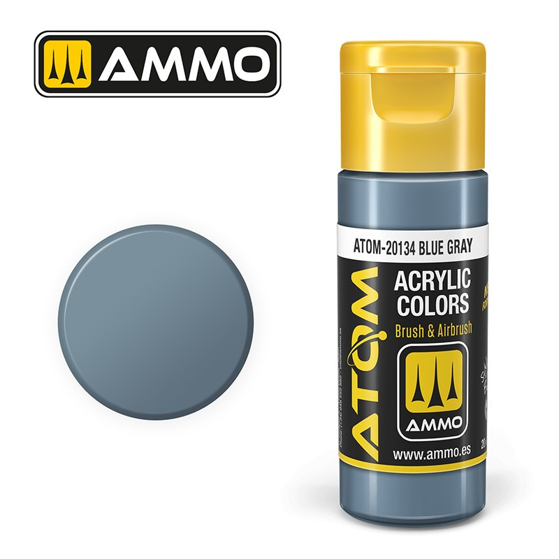 Peinture acrylique Bleu Gris 20ml ATOM AMMO