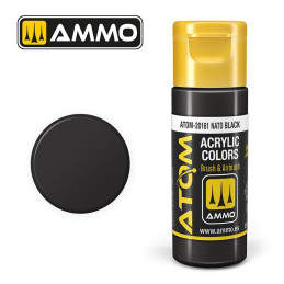 Peinture acrylique Noir OTAN 20ml ATOM AMMO