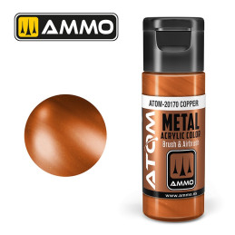 Copper Acrylic Paint 20ml ATOM METALLIC AMMO