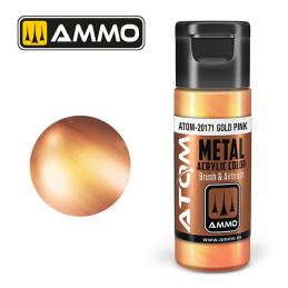 Acrylic Paint Rose Gold 20ml ATOM METALLIC AMMO