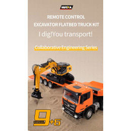 Camion porte char avec pelleteuse sur chenilles RC 1/24 2.4Ghz - HuiNa HuiNa Toys CY1319 - 8