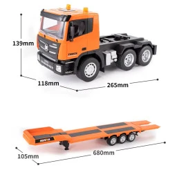 Tank Carrier Truck with RC 1/24 2.4Ghz Crawler Excavator - HuiNa HuiNa Toys CY1319 - 6