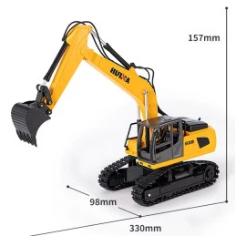 Tank Carrier Truck with RC 1/24 2.4Ghz Crawler Excavator - HuiNa HuiNa Toys CY1319 - 7