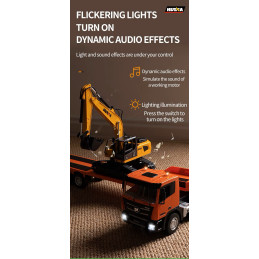 Tank Carrier Truck with RC 1/24 2.4Ghz Crawler Excavator - HuiNa HuiNa Toys CY1319 - 10