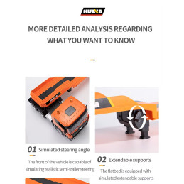 Tank Carrier Truck with RC 1/24 2.4Ghz Crawler Excavator - HuiNa HuiNa Toys CY1319 - 12