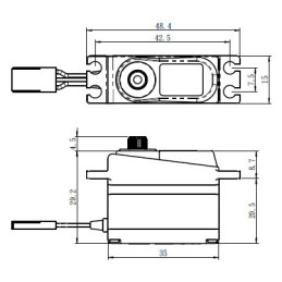 Servo SV-1257MG+ 4kg 0.055s 35x15mm Savox Savox SV-1257MG+ - 2
