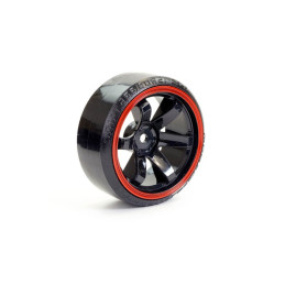 Roues drift noir et rouge 6 rayons 26mm 1/10 (4) Fastrax Fastrax FAST0086BKR - 2