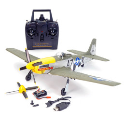 Avion P-51D Mustang 500mm brushless avec stabilisateur de vol RTF Volantex Volantex V768-2 - 1