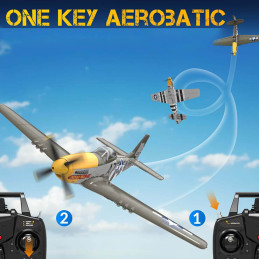 P-51D Mustang 500mm Brushless Aircraft with RTF Flight Stabilizer Volantex Volantex V768-2 - 7