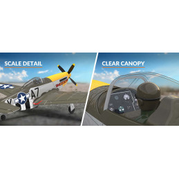 P-51D Mustang 500mm Brushless Aircraft with RTF Flight Stabilizer Volantex Volantex V768-2 - 10