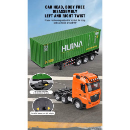 RC 1/18 2.4Ghz Container Carrier Semi-Trailer Truck - HuiNa HuiNa Toys CY1317 - 4