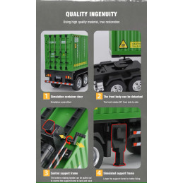 Camion semi-remorque porte-conteneur RC 1/18 2.4Ghz - HuiNa HuiNa Toys CY1317 - 7
