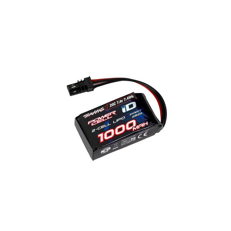 LiPo 2S 7.4V 1000mAh 20C ID Traxxas Traxxas TRX-2822 - 1