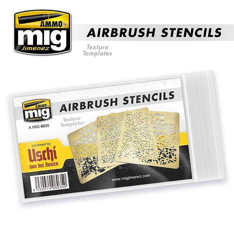 Airbrush Stencils (x3) No. 1 Ammo AMMO - MIG Jimenez A.MIG-8035 - 1