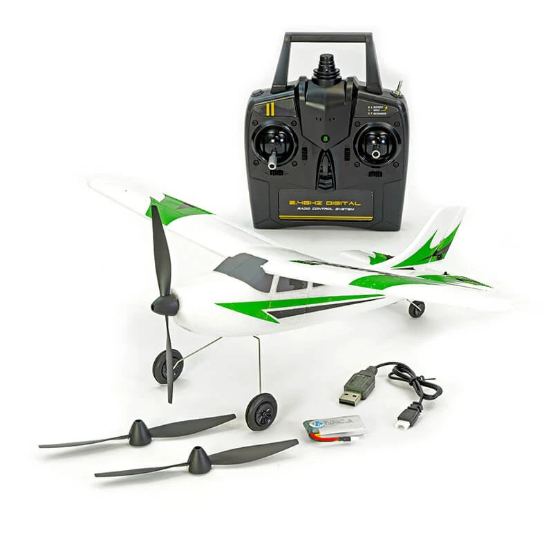 Avion Mini Trainstar 400mm V2 Vert avec stabilisateur de vol RTF Volantex Volantex V761-1V2G - 1
