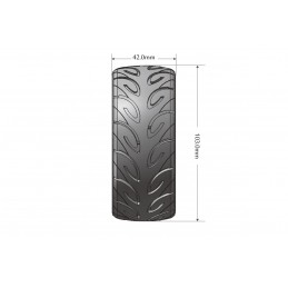 GT-Tarmac tyres + 1/8 black chrome spoke wheels (x2) Louise RC Louise RC L-T3285SBC - 2
