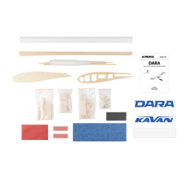 Dara 1200mm Kavan balsa kit glider Kavan RC KAV8047 - 6