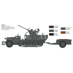 Vehicle Sd.Kfz 10/4 Flak 30 and Servants 1/35 Italeri Italeri I6395 - 4