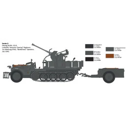 Vehicle Sd.Kfz 10/4 Flak 30 and Servants 1/35 Italeri Italeri I6395 - 6