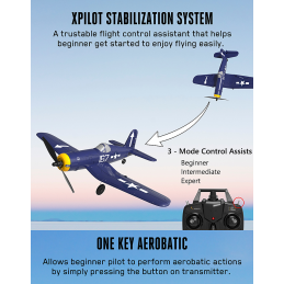 Avion Corsair F4U 400mm V2 avec stabilisateur de vol RTF Volantex Volantex V761-8V2 - 11
