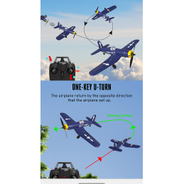Avion Corsair F4U 400mm V2 avec stabilisateur de vol RTF Volantex Volantex V761-8V2 - 12