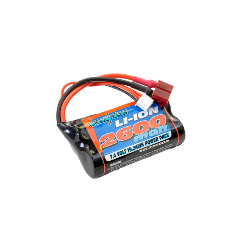 7.4V 2600mAh Li-Ion Battery (Dean) Voltz  VZL22600D - 1