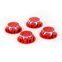 Ecrous de roues borgnes Buggy 1/8 17mm rouge (4) T2m T2M T422624R - 1