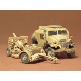 25pdr gun and Tamiya 1/35 British tractor Tamiya 35044 - 1