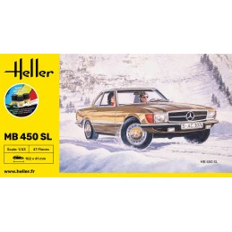 Mercedes MB 450 SL 1/43 Heller + colle et peintures Heller HEL-56171 - 2