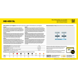 Mercedes MB 450 SL 1/43 Heller + colle et peintures Heller HEL-56171 - 3