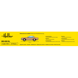 Mercedes MB 450 SL 1/43 Heller + colle et peintures Heller HEL-56171 - 4