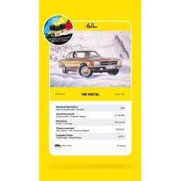 Mercedes MB 450 SL 1/43 Heller + colle et peintures Heller HEL-56171 - 5