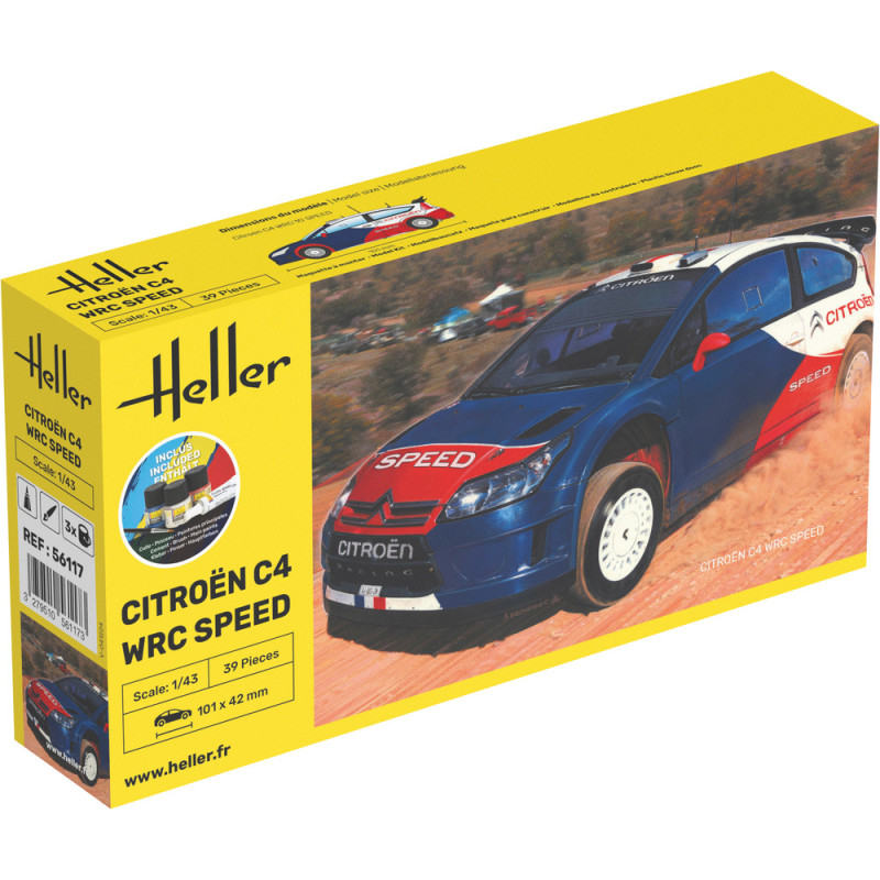 Citroën C4 WRC Speed 1/43 Heller + glue and paints Heller HEL-56117 - 1