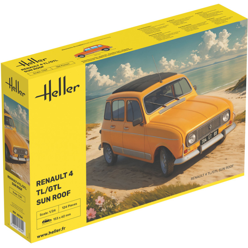 Renault 4 TL/GTL Sun Roof 1/24 Heller Heller HEL-82704 - 1