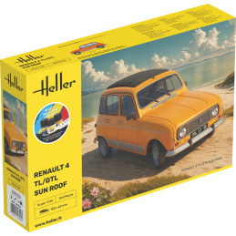Renault 4 TL/GTL Sun Roof 1/24 Heller + colle et peintures Heller HEL-58704 - 1