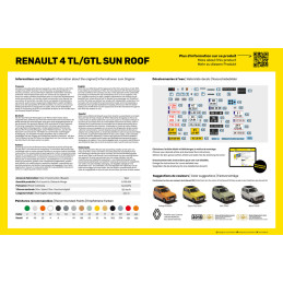 Renault 4 TL/GTL Sun Roof 1/24 Heller + glue and paints Heller HEL-58704 - 2