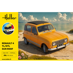 Renault 4 TL/GTL Sun Roof 1/24 Heller + glue and paints Heller HEL-58704 - 3