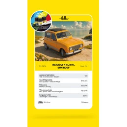 Renault 4 TL/GTL Sun Roof 1/24 Heller + colle et peintures Heller HEL-58704 - 5