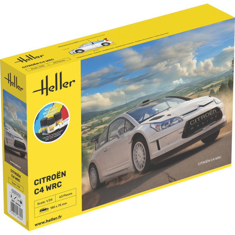 Citroen C4 WRC 1/24 Heller + colle et peintures Heller HEL-56756 - 1