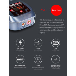 GT-Power SD4 50W LiPo/LiFe/LiHV/NiMh Charger GT-Power GT-SD4 - 6