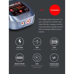 GT-Power SD4 50W LiPo/LiFe/LiHV/NiMh Charger GT-Power GT-SD4 - 6