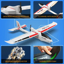 Ranger 600 Stunt Plane - 600mm with Volantex RTF Flight Stabilizer Volantex V761-2SW - 3