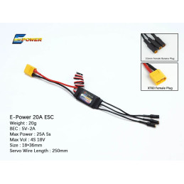 20A AEO brushless ESC controller DW Hobby - Dancing Wings Hobby BE005 - 1