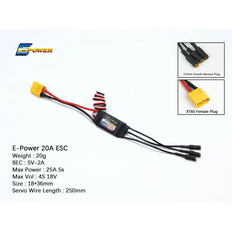Controleur brushless ESC 20A AEO DW Hobby - Dancing Wings Hobby BE005 - 1