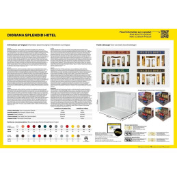 Kit diorama Splendid Hotel avec 2 voitures 1/24 Heller + colle et peintures Heller HEL-52330 - 3