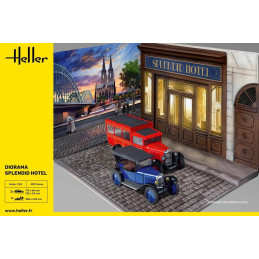 Kit diorama Splendid Hotel avec 2 voitures 1/24 Heller Heller HEL-50330 - 2