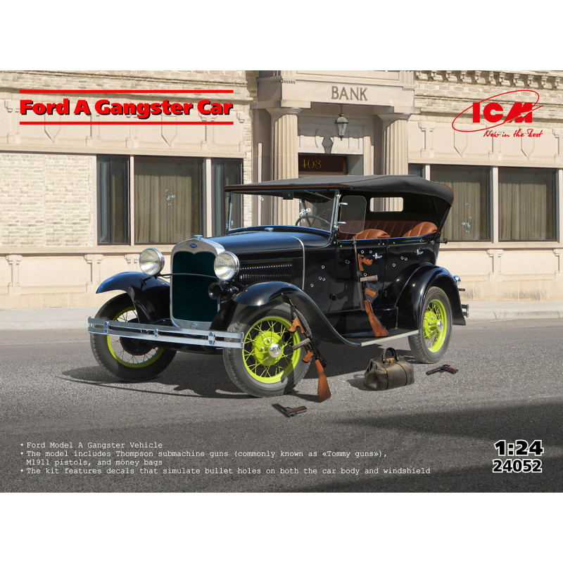 Ford Model A Gangster Car 1/24 ICM  24052 - 1